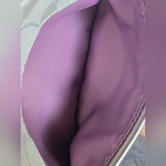 Coach Metallic Silver Wristlet with Black Strap - Picture 10 of 12